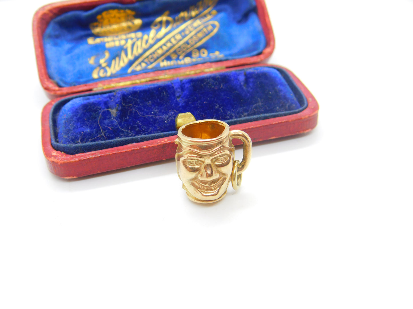 9ct Yellow Gold Novelty Toby Jug Charm Pendant 1971 Birmingham Vintage