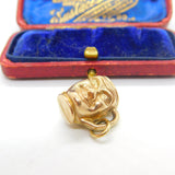 9ct Yellow Gold Novelty Toby Jug Charm Pendant 1971 Birmingham Vintage
