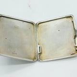 Sterling Silver Printed Horse & Hound Painting Cigarette Case Antique 1930 Chester Art Deco