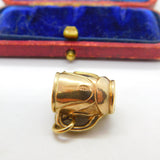 9ct Yellow Gold Novelty Toby Jug Charm Pendant 1971 Birmingham Vintage