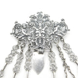 Victorian Sterling Silver Sewing Chatelaine & Tools 1893 Birmingham Antique