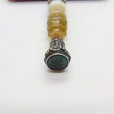 Victorian Banded Agate, Sterling Silver & Bloodstone Intaglio of Ship Seal c1850