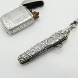 Victorian Sterling Silver Sewing Chatelaine & Tools 1893 Birmingham Antique