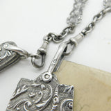 Victorian Sterling Silver Sewing Chatelaine & Tools 1893 Birmingham Antique