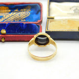 Banded Agate 14ct Yellow Gold Ring Antique Victorian c1860 Austro-Hungarian