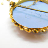 9ct Yellow Gold Ropework Wedgwood Jasperware Archer Goddess Brooch 1954