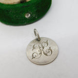 Victorian Sterling Silver Threepence 'H' Engraved Love Token Charm Antique c1880