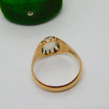 9ct Yellow Gold Cabochon Moonstone Signet Ring Antique 1911 Chester Art Deco