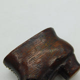 Georgian Carved Treen Heeled Boot Snuff Box Pique Set Cross Pattern Antique