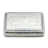 George III Sterling Silver 'Stirling Building Society' Snuff Box Antique 1817 Birmingham