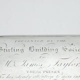 George III Sterling Silver 'Stirling Building Society' Snuff Box Antique 1817 Birmingham