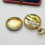 Victorian Swiss .900 Silver, Rose Gold & Colourful Enamel Pocket Watch Antique