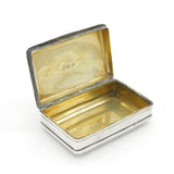 George III Sterling Silver 'Stirling Building Society' Snuff Box Antique 1817 Birmingham
