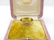 9ct Yellow Gold Essential Cross Pattern Band Ring Vintage 1973 London