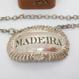 Georgian Sterling Silver Floral Madeira Decanter Label 1781 London Antique
