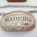 Georgian Sterling Silver Floral Madeira Decanter Label 1781 London Antique