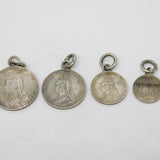 Queen Victoria Silver Maundy Money Complete Set Mounted Antique 1891