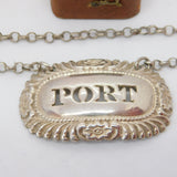 Georgian Sterling Silver Floral Port Decanter Label Antique 1798 London