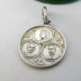 Boer War Sterling Silver Lord Kitchener & Roberts Commemorative Charm Antique c1900