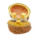 18th Century French Miniature Walnut Scent Bottle & Funnel Box Set Antique