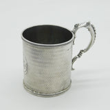 Victorian Sterling Silver Monogram Christening Mug Tankard Antique 1870 G. Unite