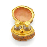 18th Century French Miniature Walnut Scent Bottle & Funnel Box Set Antique