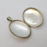 Sterling Silver Floral Pattern Sweetheart Locket Pendant Antique 1940 Chester