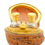 18th Century French Miniature Walnut Scent Bottle & Funnel Box Set Antique