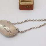 Georgian Sterling Silver Floral Port Decanter Label Antique 1798 London