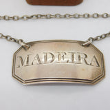 Georgian Sterling Silver Bright Cut Madeira Decanter Label 1790 London Antique
