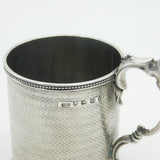 Victorian Sterling Silver Monogram Christening Mug Tankard Antique 1870 G. Unite