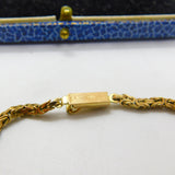 9ct Yellow Gold Byzantine Link Chain Necklace Vintage 1958 Birmingham 16" Length