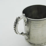 Victorian Sterling Silver Monogram Christening Mug Tankard Antique 1870 G. Unite