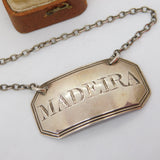 Georgian Sterling Silver Bright Cut Madeira Decanter Label 1790 London Antique