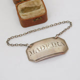 Georgian Sterling Silver Bright Cut Madeira Decanter Label 1790 London Antique