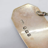 Georgian Sterling Silver Bright Cut Madeira Decanter Label 1790 London Antique