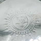 George III Sterling Silver Heraldic Crest Salver Dish Antique 1784 London