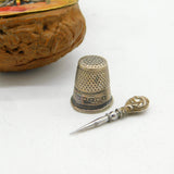 18th Century French Miniature Walnut Complete Sewing Set Box Antique c1790s