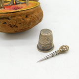18th Century French Miniature Walnut Complete Sewing Set Box Antique c1790s