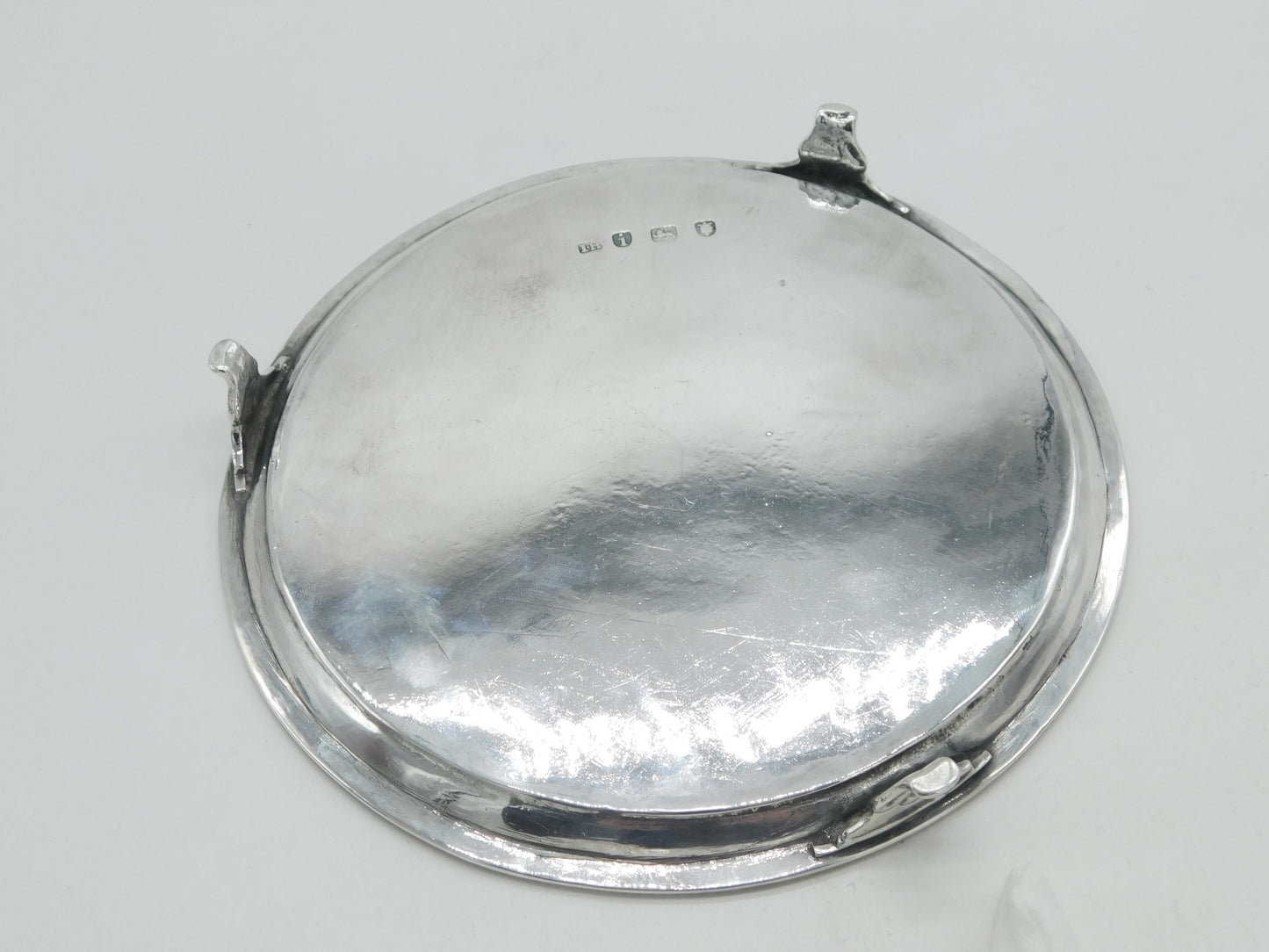 George III Sterling Silver Heraldic Crest Salver Dish Antique 1784 London