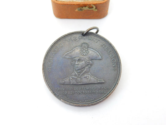 Victorian Copper Medal Stuck From Foudroyant Admiral Nelson's Flagship Antique