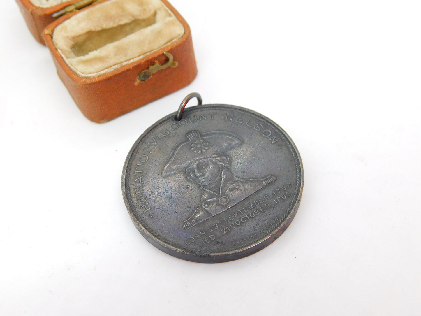 Victorian Copper Medal Stuck From Foudroyant Admiral Nelson's Flagship Antique