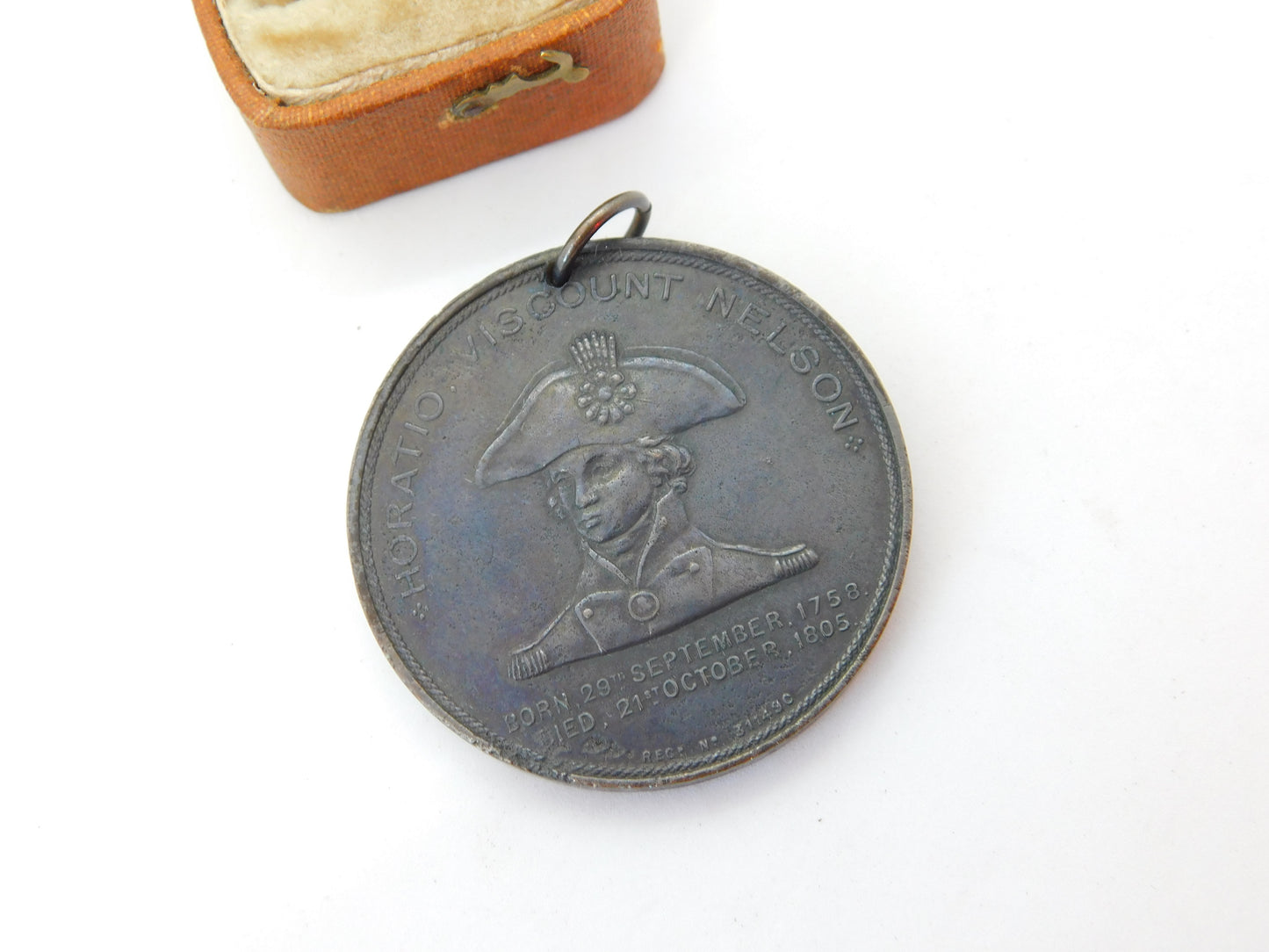 Victorian Copper Medal Stuck From Foudroyant Admiral Nelson's Flagship Antique