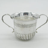 Victorian Sterling Silver Scroll Pattern Porringer Cup Antique 1884 London