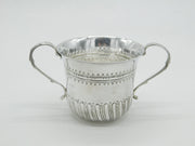 Victorian Sterling Silver Scroll Pattern Porringer Cup Antique 1884 London