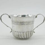 Victorian Sterling Silver Scroll Pattern Porringer Cup Antique 1884 London