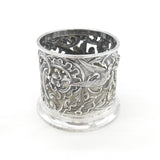 Victorian Sterling Silver Nouveau Bottle Coaster Swallow 1898 London Comyns