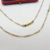 Edwardian 9ct Yellow Gold Paste & Diamond Lavalier Drop Necklace c1910 16"