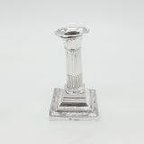 Victorian Sterling Silver Corinthian Column Candlestick 1898 London Antique