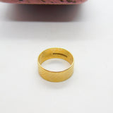 9ct Yellow Gold Feathered Pattern Essential Band Ring Vintage 1967 London